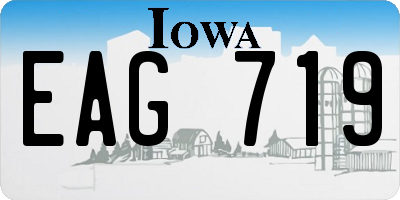 IA license plate EAG719