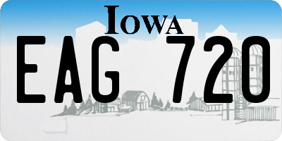 IA license plate EAG720