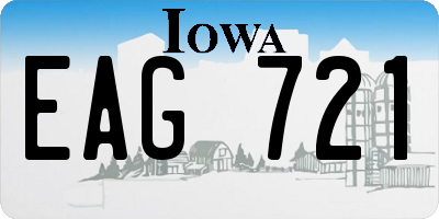 IA license plate EAG721