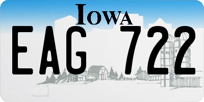 IA license plate EAG722