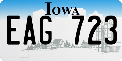 IA license plate EAG723