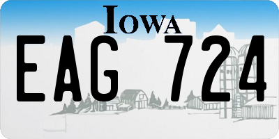 IA license plate EAG724