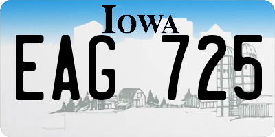 IA license plate EAG725