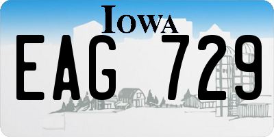 IA license plate EAG729