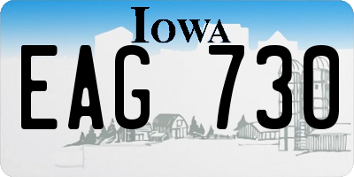 IA license plate EAG730