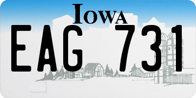 IA license plate EAG731