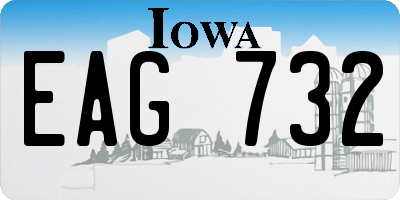 IA license plate EAG732