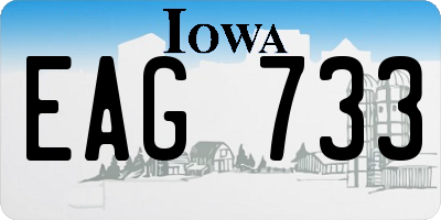 IA license plate EAG733