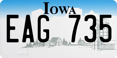 IA license plate EAG735