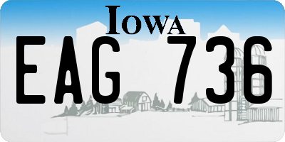 IA license plate EAG736