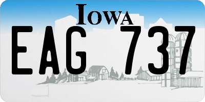 IA license plate EAG737