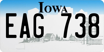 IA license plate EAG738