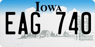 IA license plate EAG740