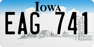 IA license plate EAG741