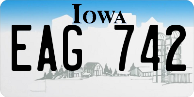 IA license plate EAG742