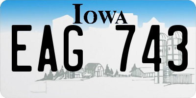 IA license plate EAG743