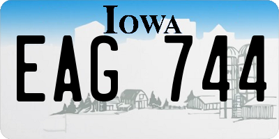 IA license plate EAG744