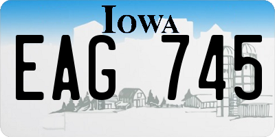 IA license plate EAG745