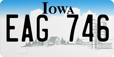 IA license plate EAG746