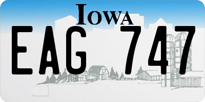 IA license plate EAG747