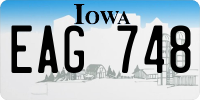 IA license plate EAG748