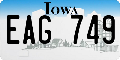 IA license plate EAG749