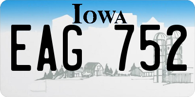 IA license plate EAG752