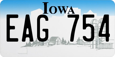 IA license plate EAG754