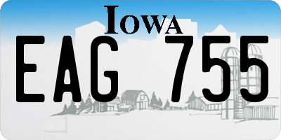 IA license plate EAG755