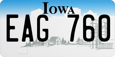 IA license plate EAG760