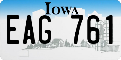 IA license plate EAG761