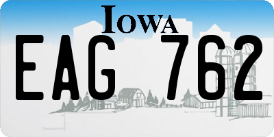 IA license plate EAG762