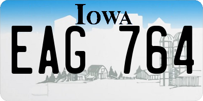 IA license plate EAG764