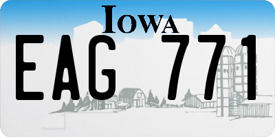 IA license plate EAG771