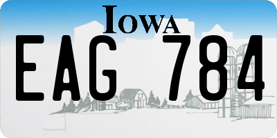 IA license plate EAG784