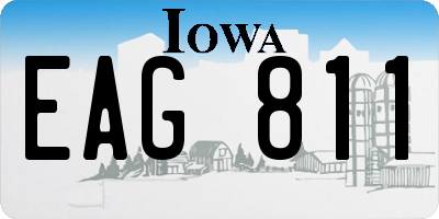 IA license plate EAG811