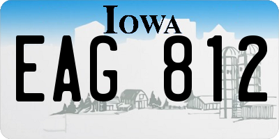IA license plate EAG812
