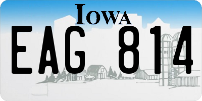IA license plate EAG814