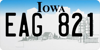 IA license plate EAG821