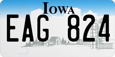 IA license plate EAG824