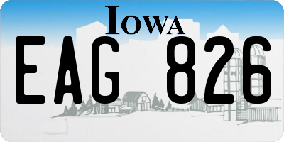 IA license plate EAG826