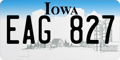 IA license plate EAG827