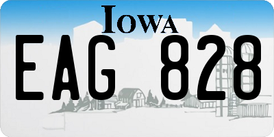 IA license plate EAG828