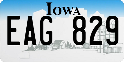 IA license plate EAG829