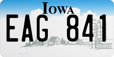 IA license plate EAG841