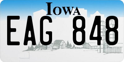 IA license plate EAG848