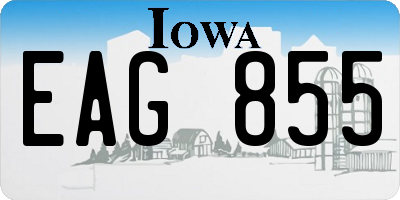 IA license plate EAG855