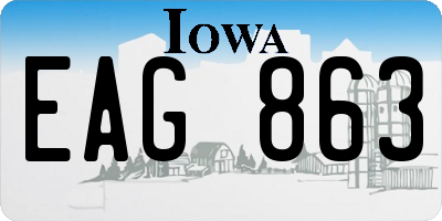 IA license plate EAG863