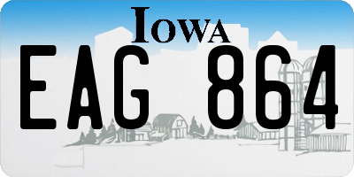IA license plate EAG864