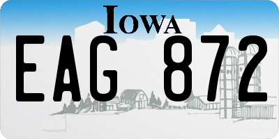IA license plate EAG872